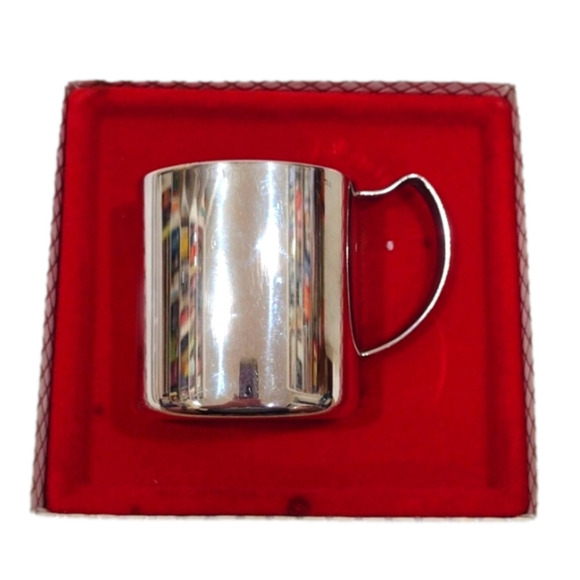 Vintage Plato Silver Plated Baby Christening  Cup in Original Box - Picture 1 of 8